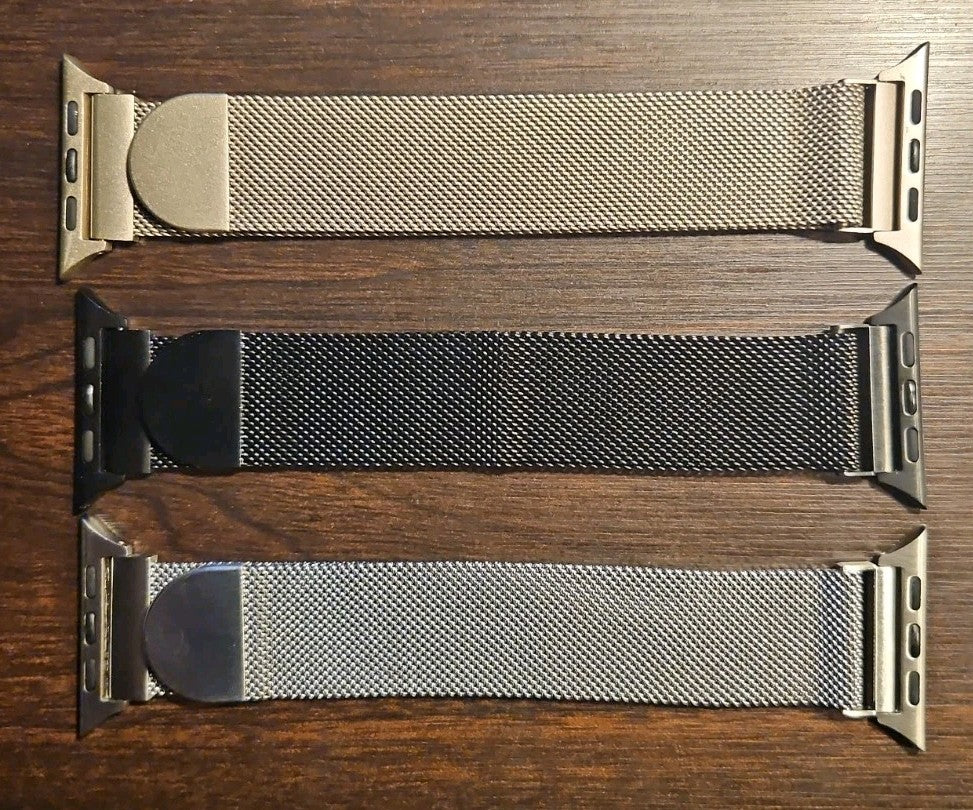 3-Pack Milanese Loop Bands For Apple Watch Series 1-10 SE 38mm 40mm 41mm...