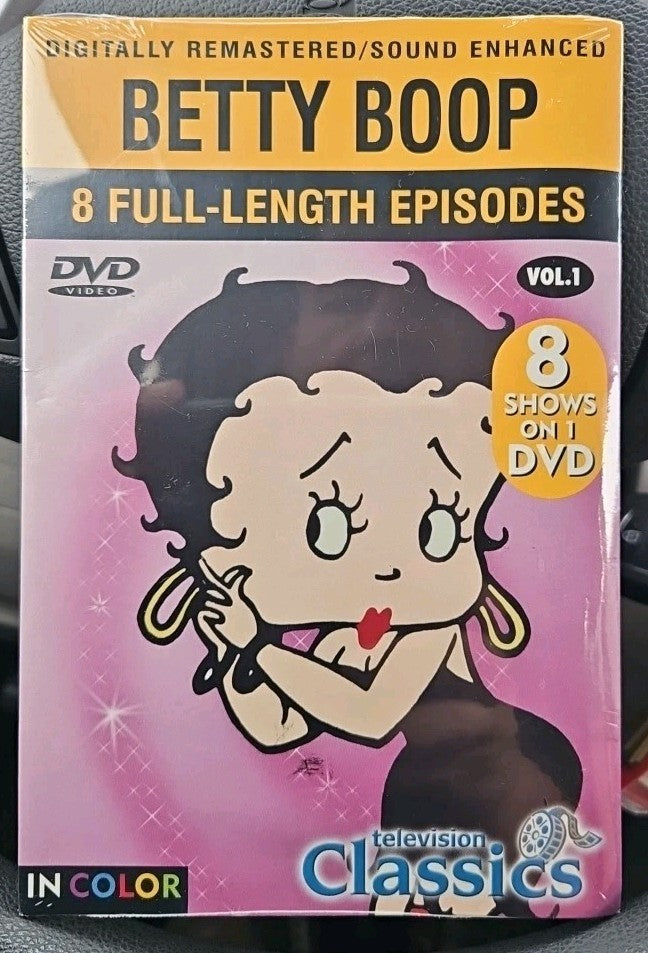 Betty Boop 8 Full Kength Episodes (DVD) Sealed