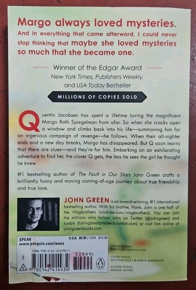 Paper Towns by John Green (2009, Uk-B Format Paperback)