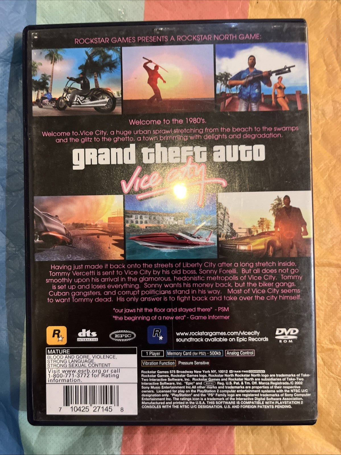 Grand Theft Auto: Vice City ( PS2) No Manual. Tested . See Pics