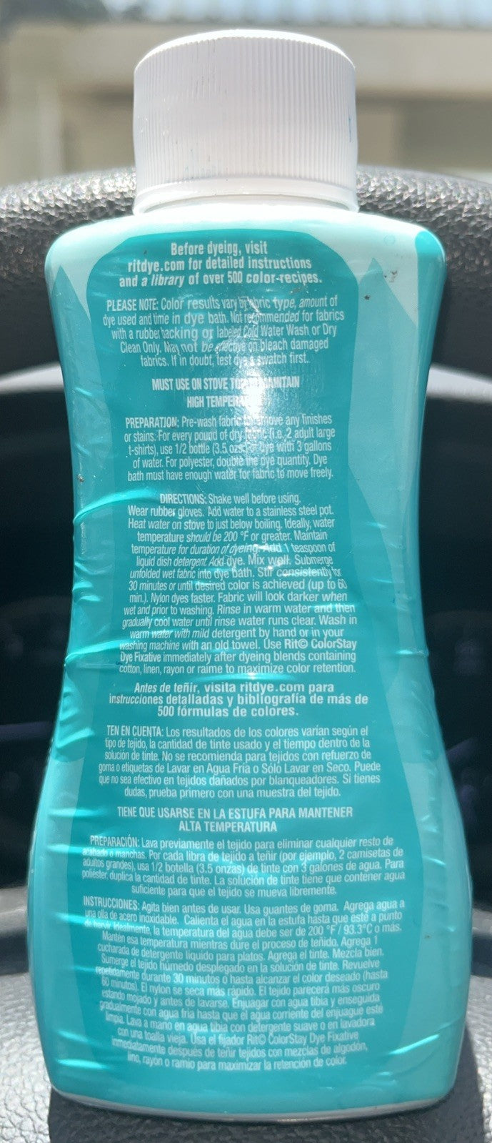 Choose from: Rit Fabric Dye, Tulip Fabric Dye or DyeMore Synthetic Fiber Dye 