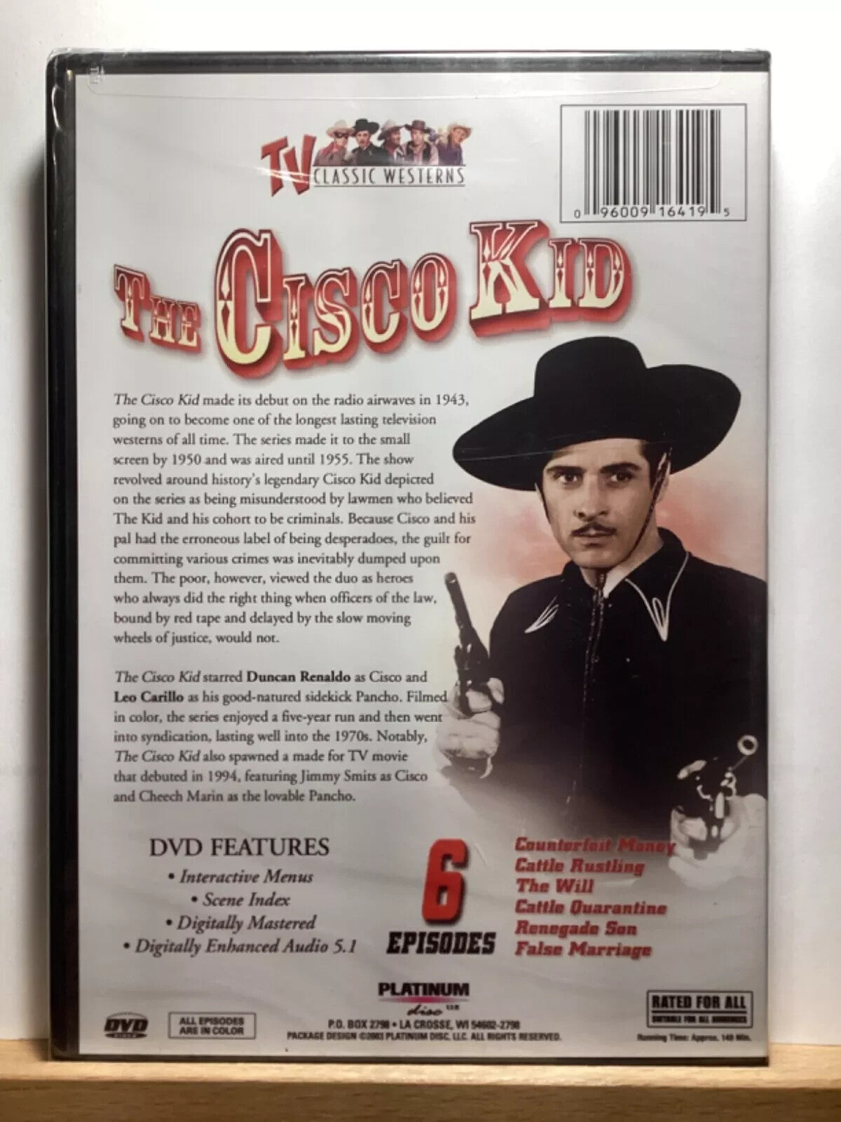 TV Classic Westerns - The Cisco Kid: Vol. 2 (DVD, 2004) New Sealed