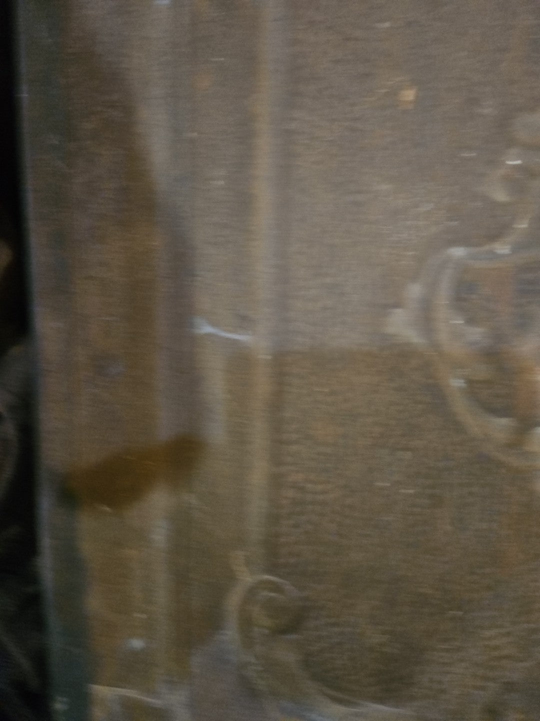 Bronze Colored Stamped Steel Fireplace Antique Cover