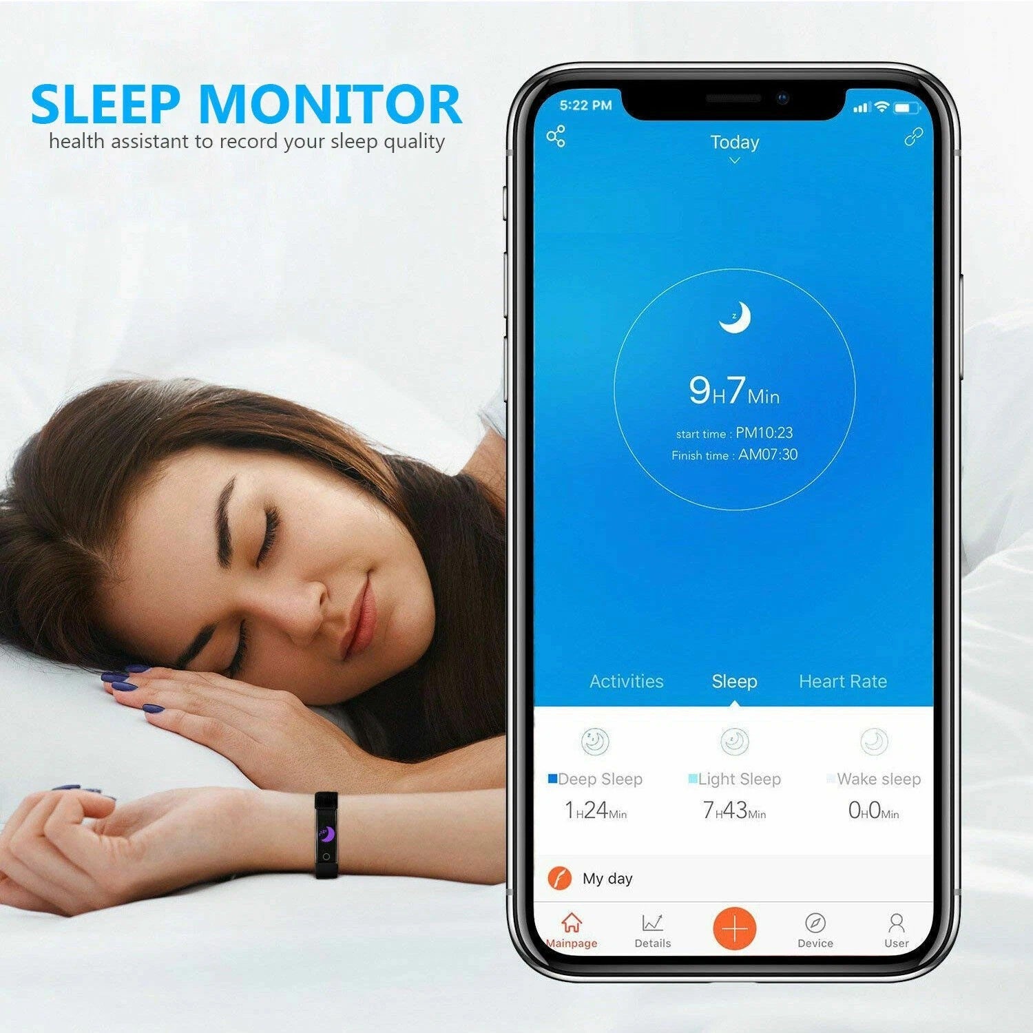 Spitilo Fitness Tracker w/ Heart Rate Monitor Waterproof GPS Smart Watch