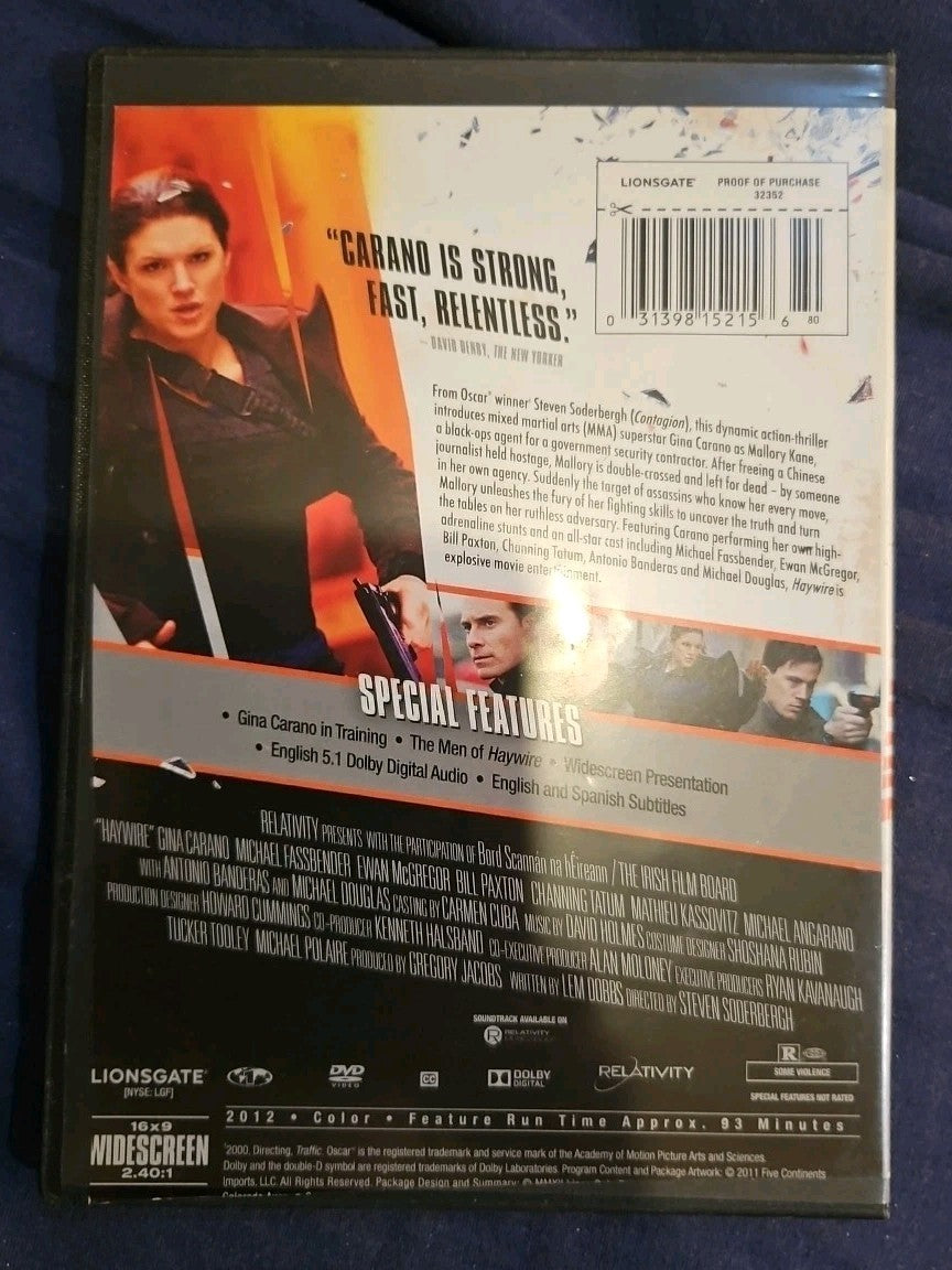 Haywire (DVD, 2011) Slimcase. Cropped Sleeve.