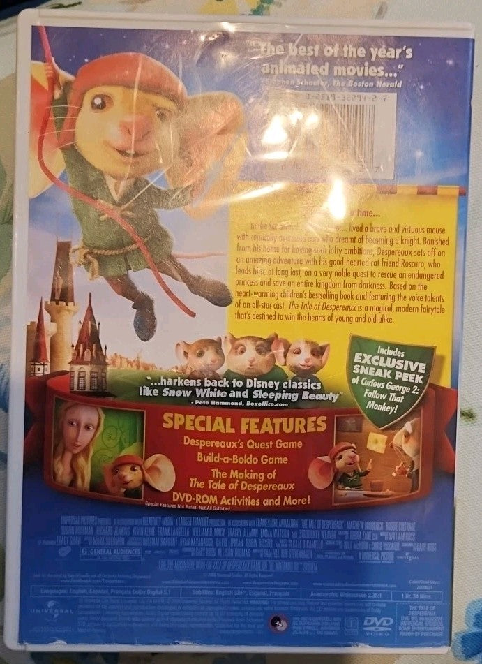 The Tale of Despereaux (DVD, 2008) New Sealed