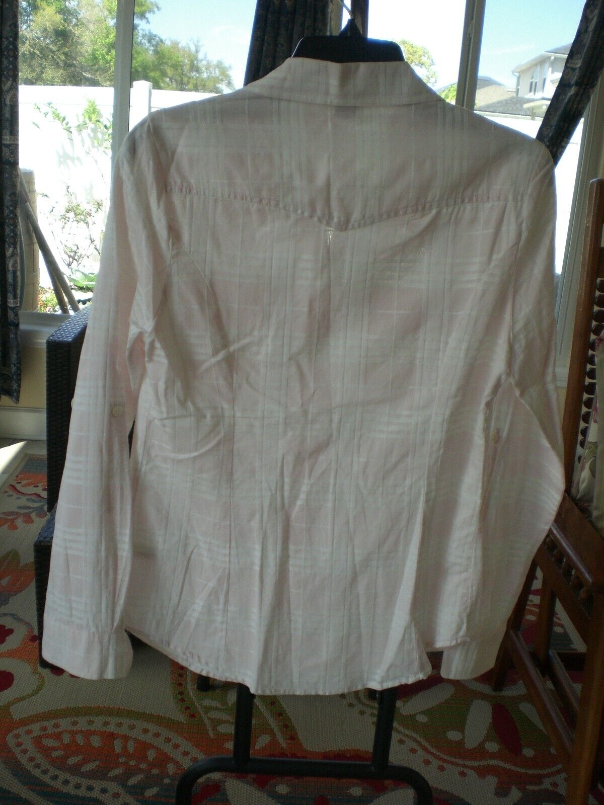 I Heart Ronson Pink Button Down Top Shirt Blouse MEDIUM