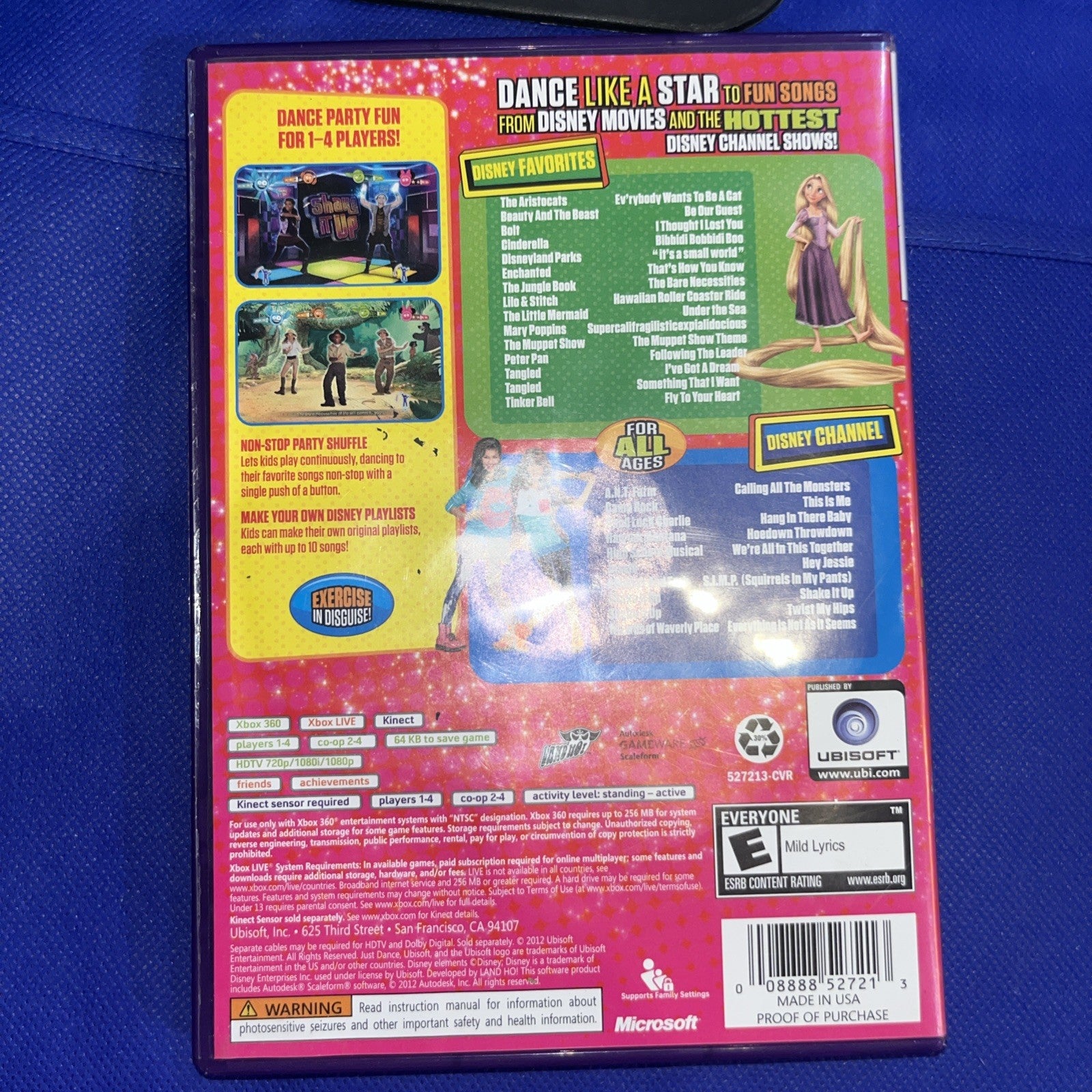 Just Dance: Disney Party (Microsoft Xbox 360, 2012) CIB Manual Tested New Case