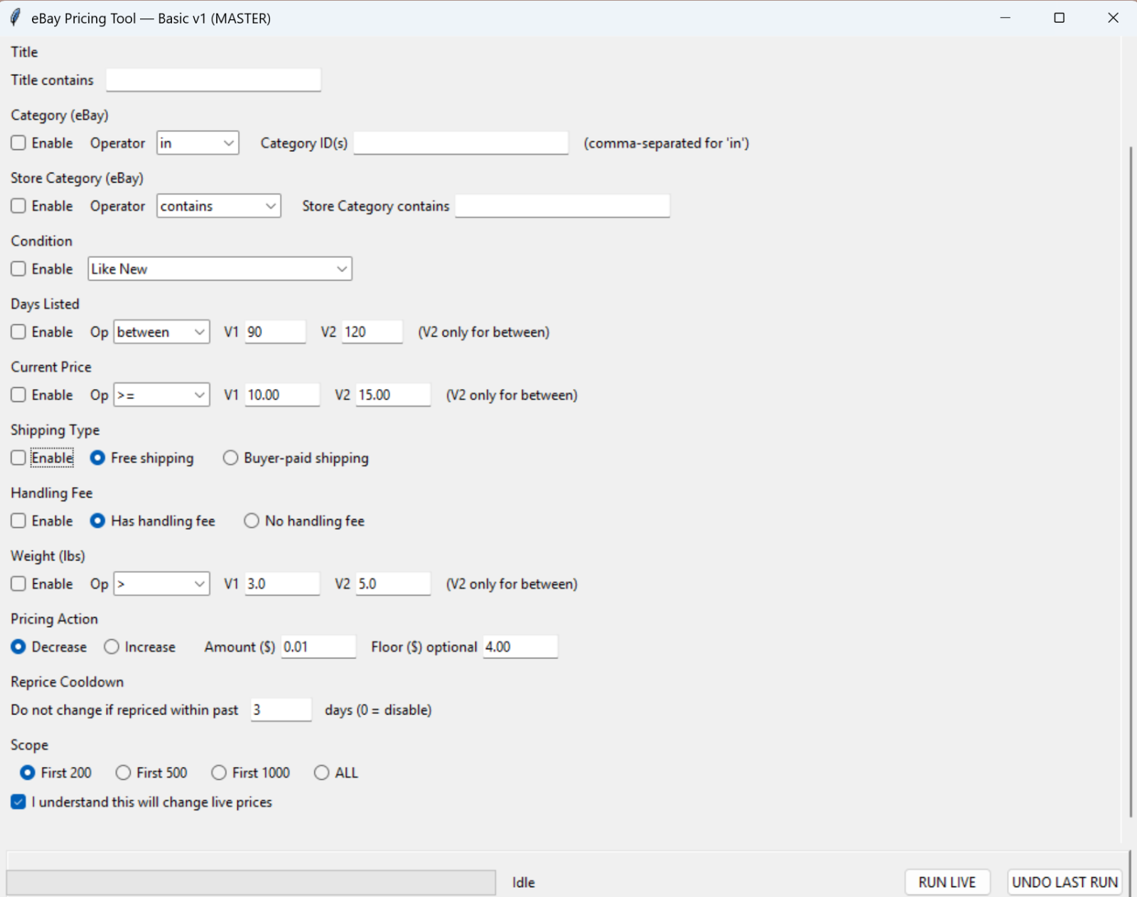 eBay Pricing Tool (Windows) – Bulk Repricing Utility for Sellers (DVD)