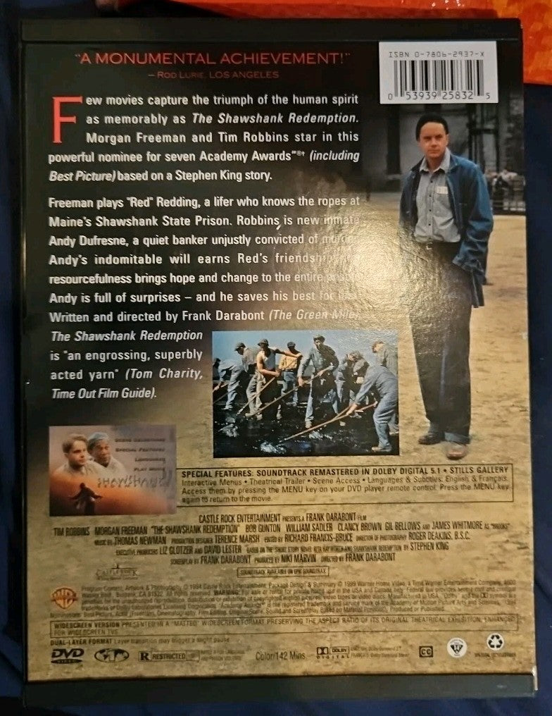 The Shawshank Redemption (DVD, 1999)