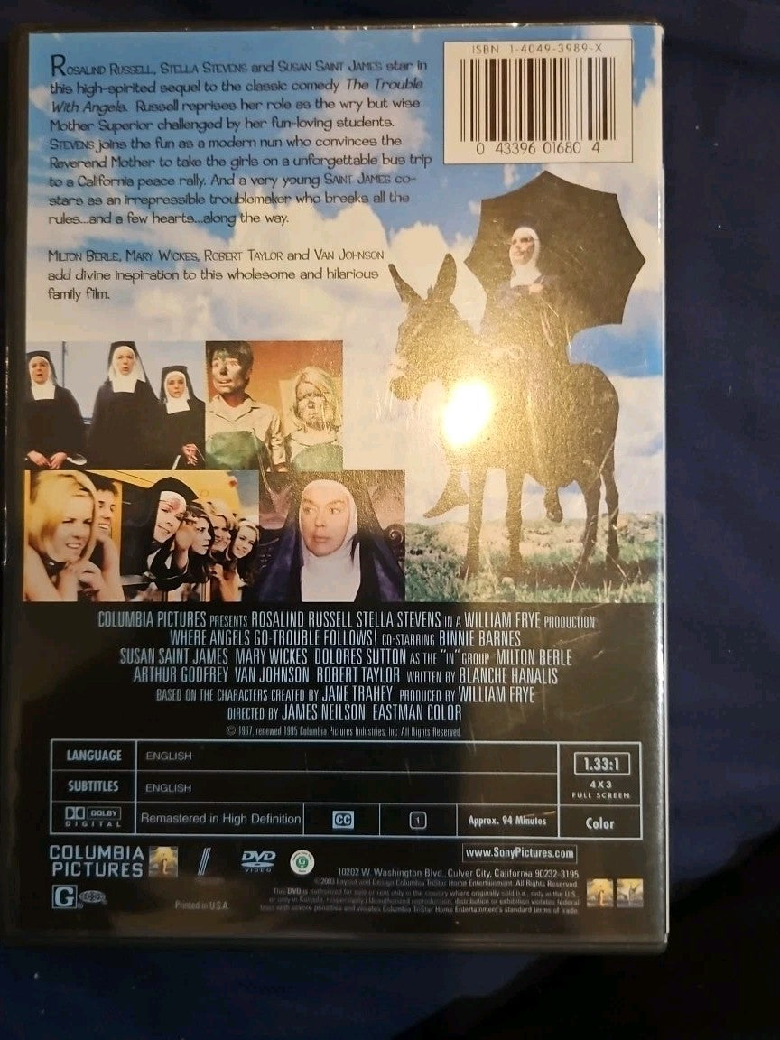 Where Angels Go Trouble Follows (DVD, 1968)