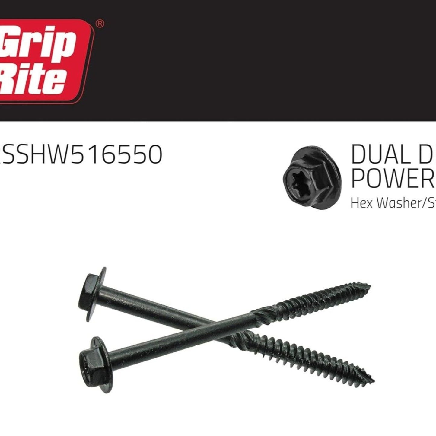 5/16" Diameter Grip Rite 6" Structural Screws with3/8" Installation Head