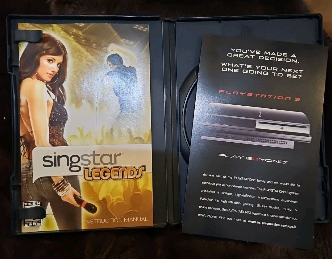 Singstar Legends - Sony PlayStation 2. No Game. Case + Manual + Box Art ONLY