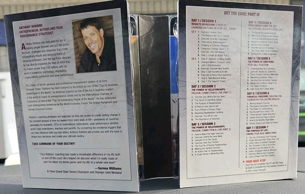 Anthony Robbins3 Part Set 22 CDs Inner Strength Get the Edge Personal Power