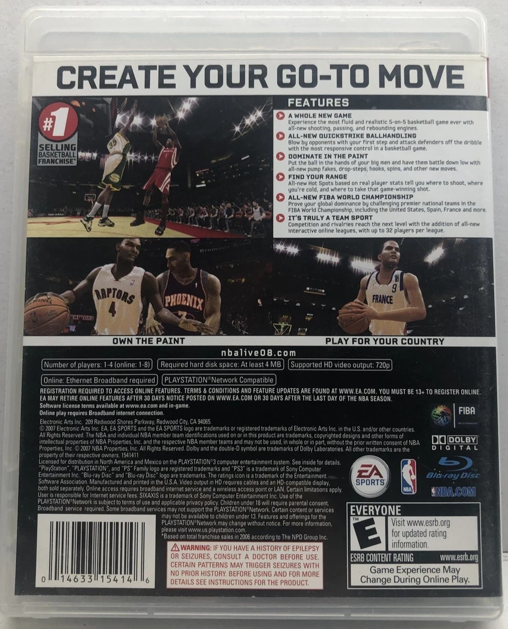 NBA Live 08 (PlayStation 3, 2007) Complete Tested Working -