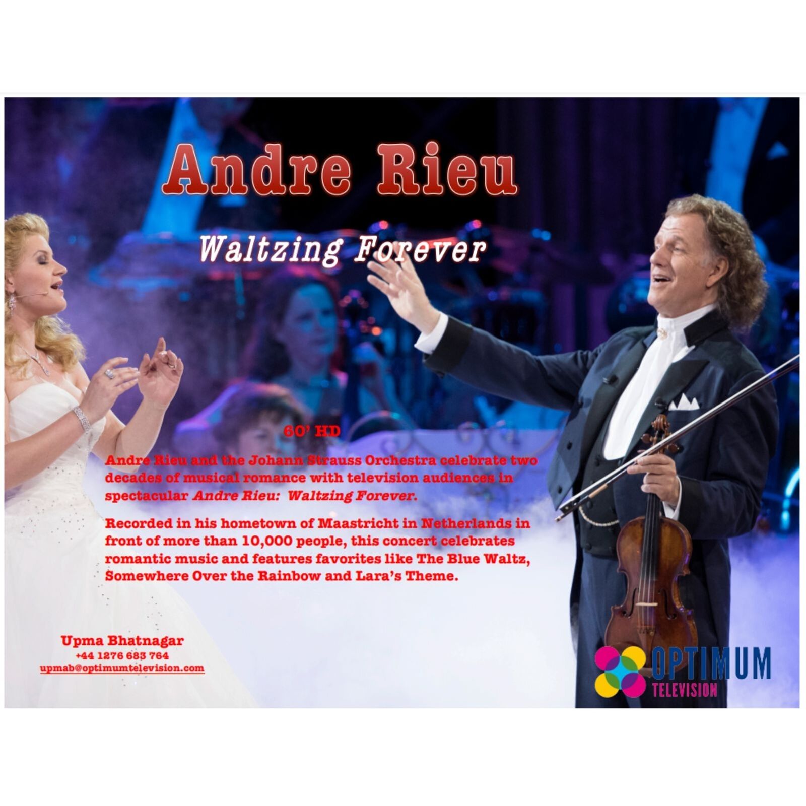 Andre Rieu "Waltzing Forever" (DVD) Brand New