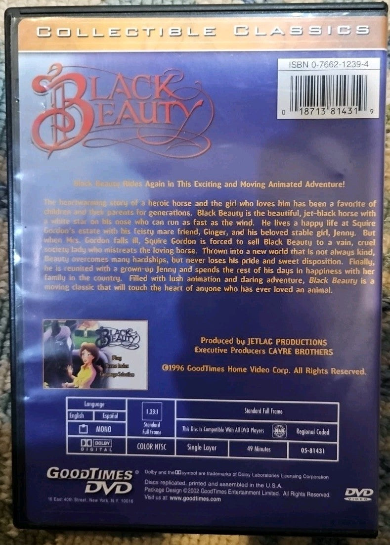 Black Beauty (DVD, 2002) New Sealed