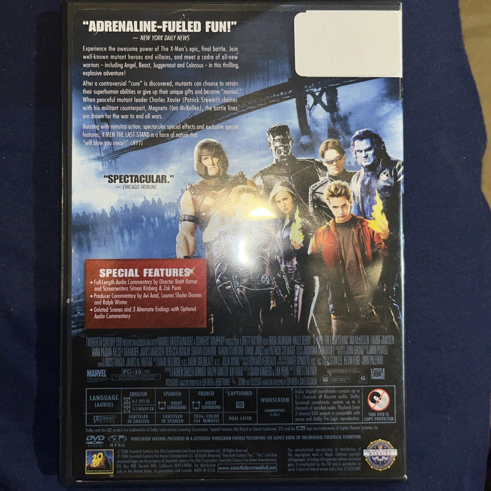 X-Men Trilogy Pack (DVD, 2009, 3-Disc Set, Widescreen) Sealed. Box Wear