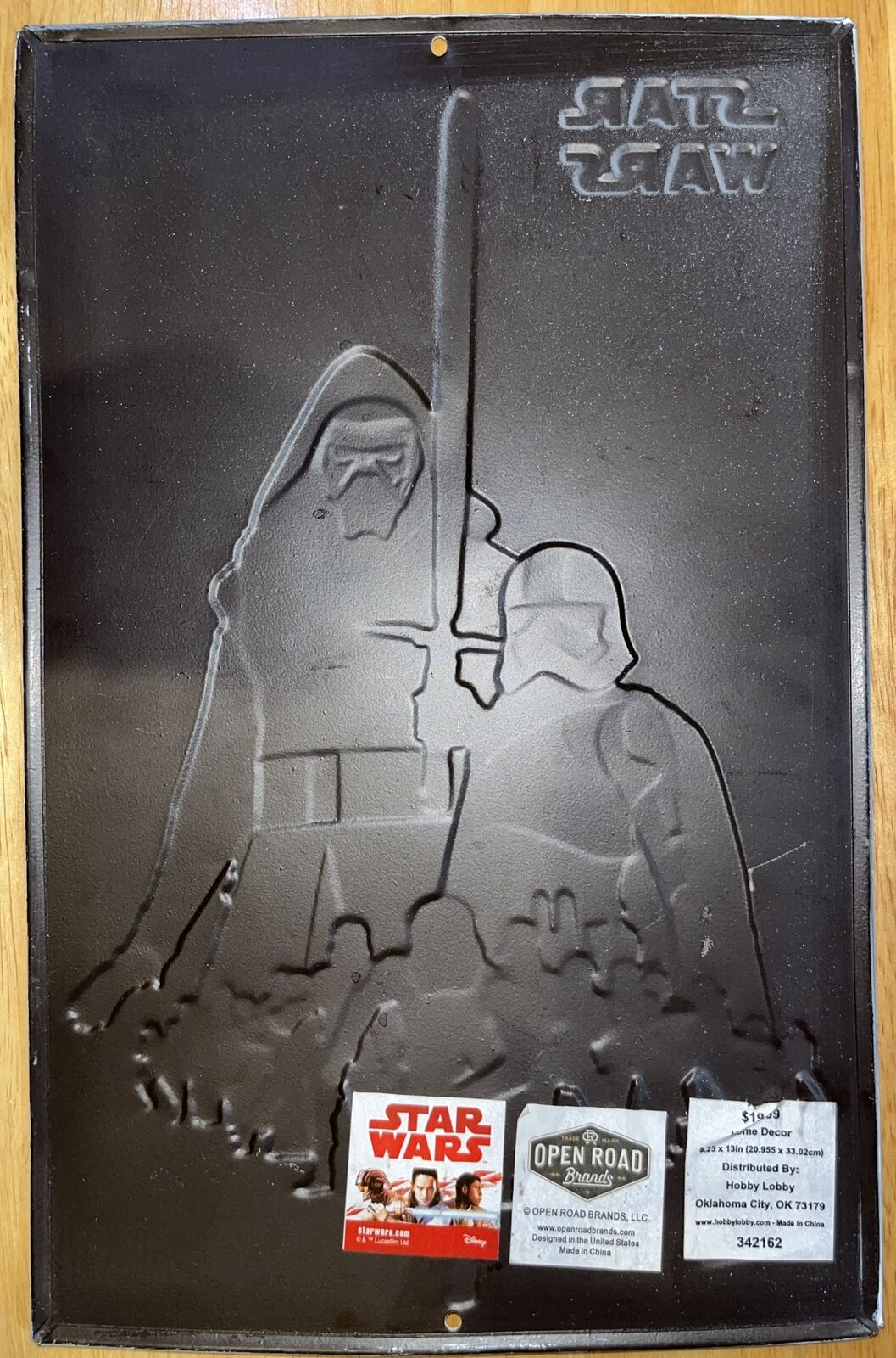Star Wars The Force Awakens Metal Tin Wall Sign 13” Open Road Brands Disney