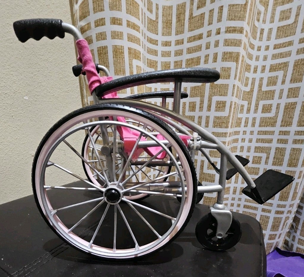 OG Pink Folding Wheel Chair Accessory for 18" American Girl My Life Dolls