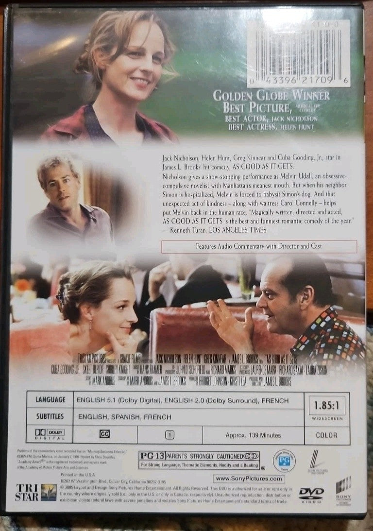 As Good As It Gets (DVD, 1997)