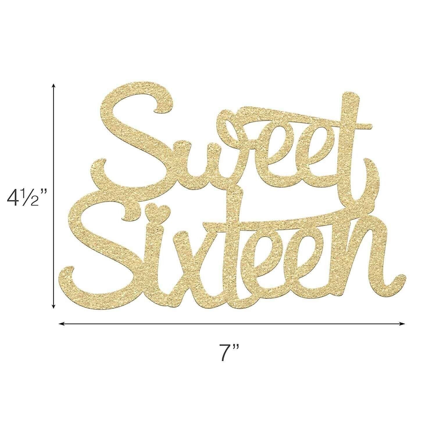 Sweet Sixteen Cake Topper