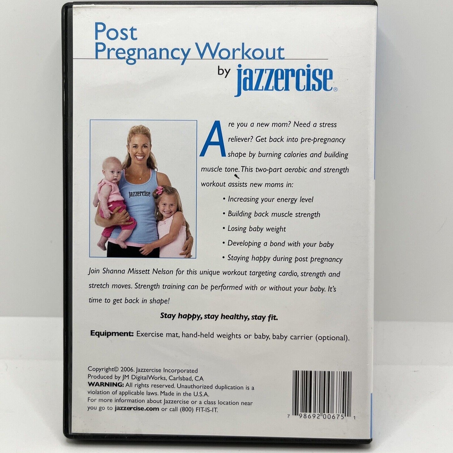 Post Pregnancy Workout by Jazzercise (DVD, 2006) Exercise Postnatal Gain Energy