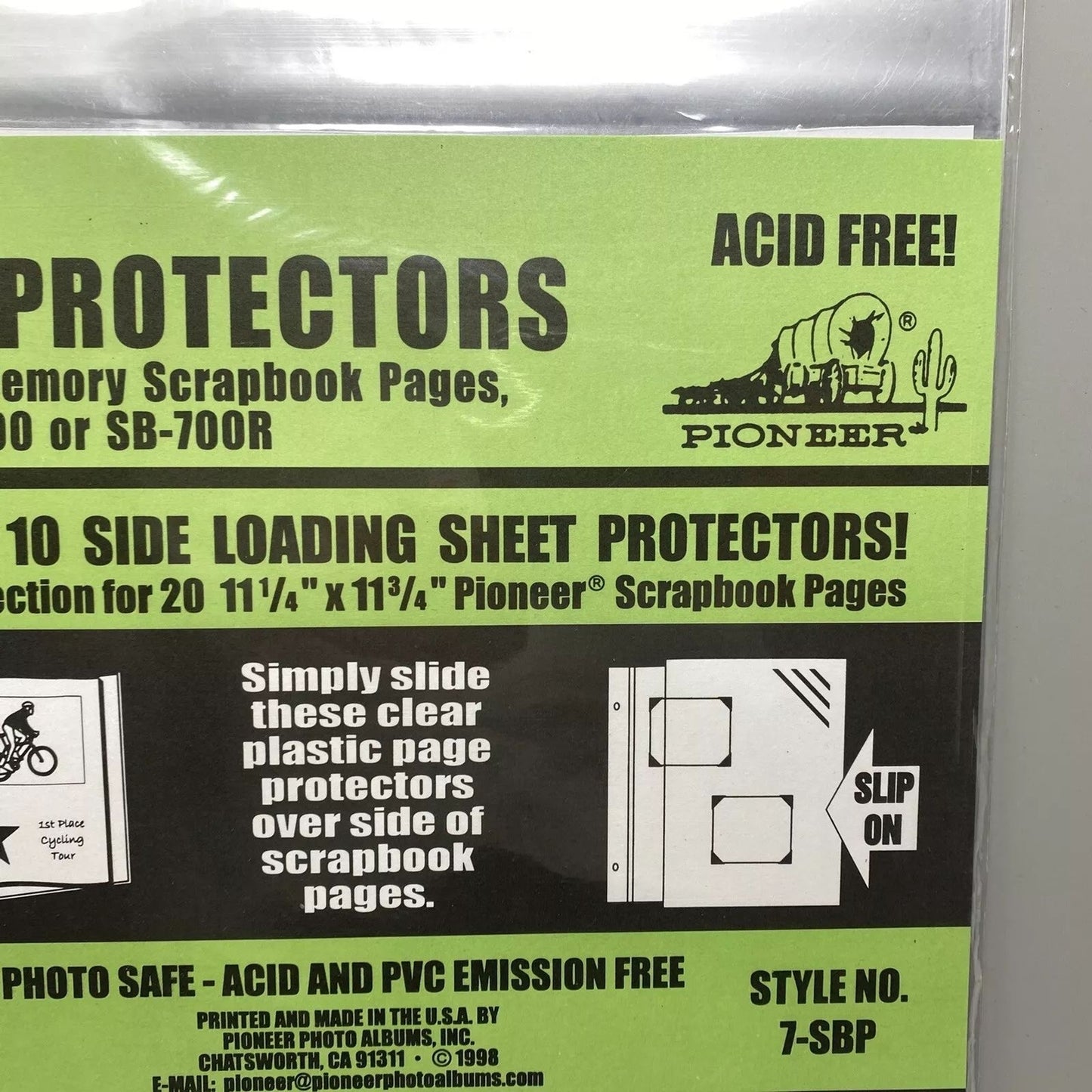 Pioneer 7-SBP Sheet Protectors 10 Pack for SB-700 SB-700R Album 11.25"x11.75"