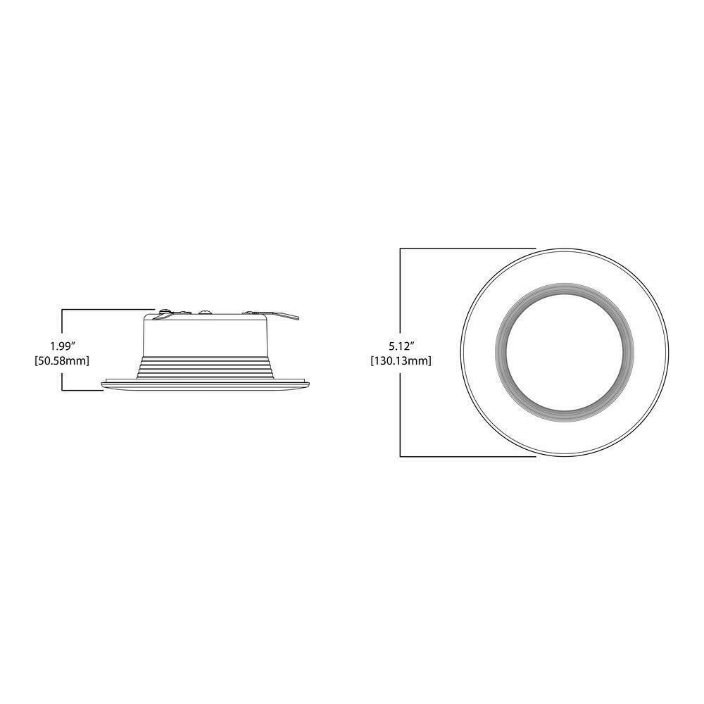 Halo 4 in. White LED Recessed Ceiling Light Retrofit Baffle Trim RL460WH930