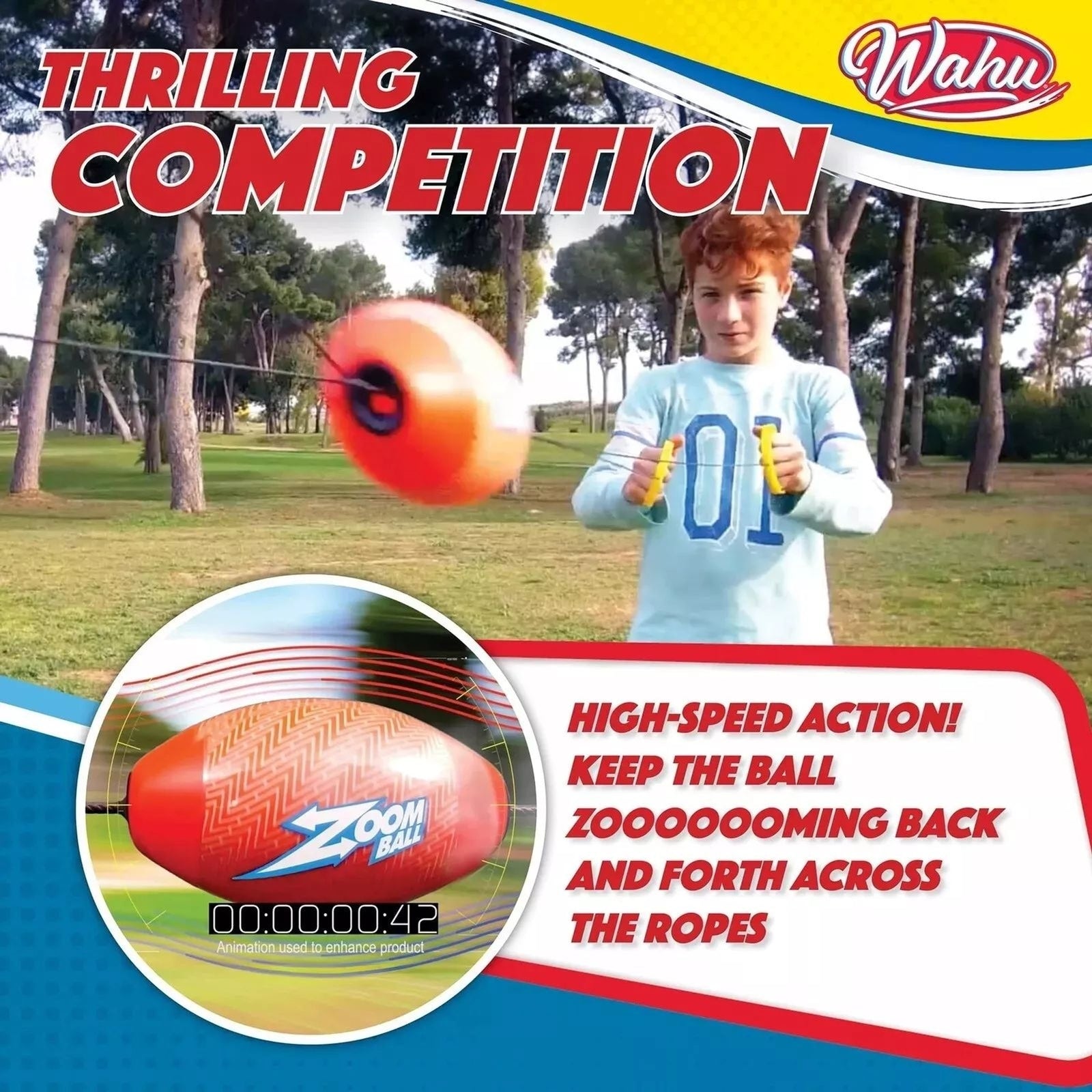 Goliath Zoom Ball - 2 Player - 8+ Zip It to Rip It Outdoor Game
