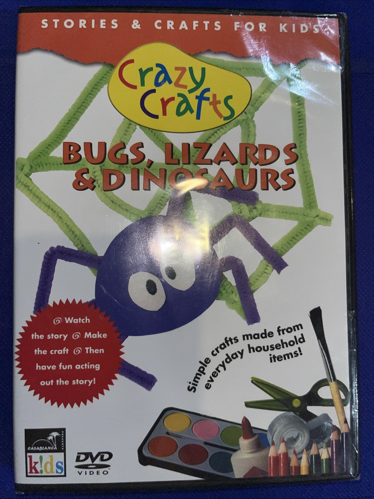 Crazy Crafts: Bugs Lizards & Dinosaurs (DVD) Sealed