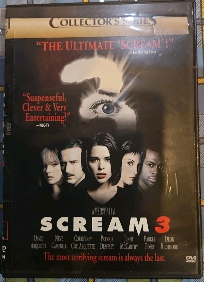 Scream 3 (DVD, 2000) Tested slim case cropped artwork.