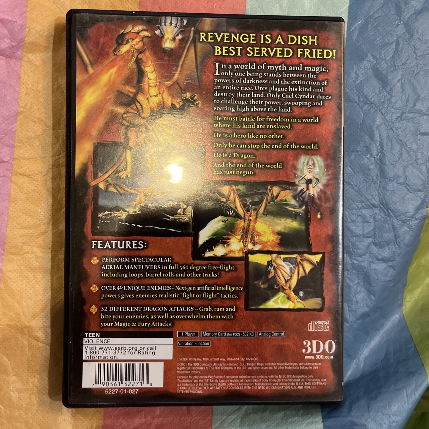 Dragon Rage (PS2) CIB. Manual.  Tested. Original Case