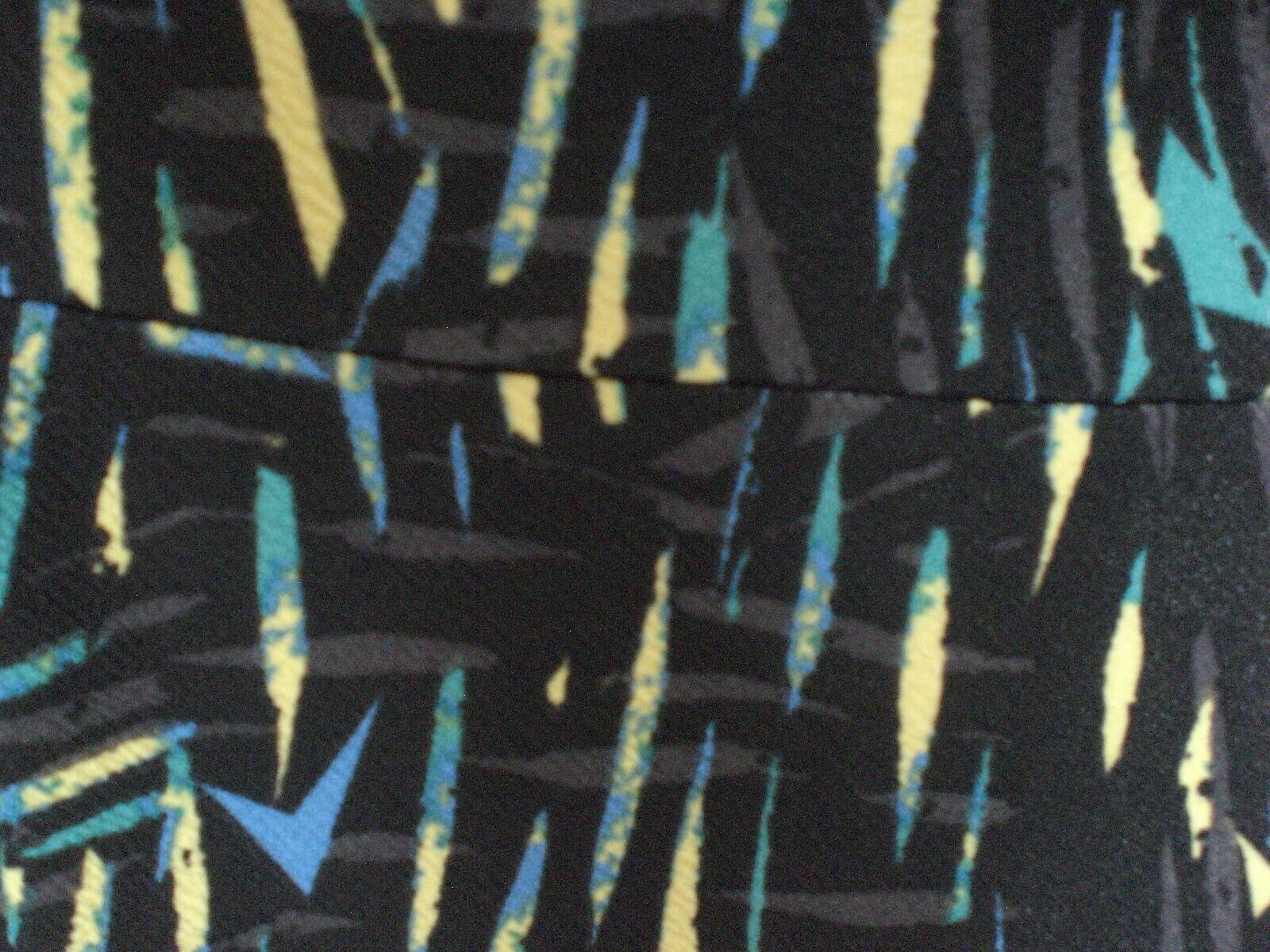 LuLRoe Cassie Skirt Black with Yellow Green Blue Geometric Shapes SMALL