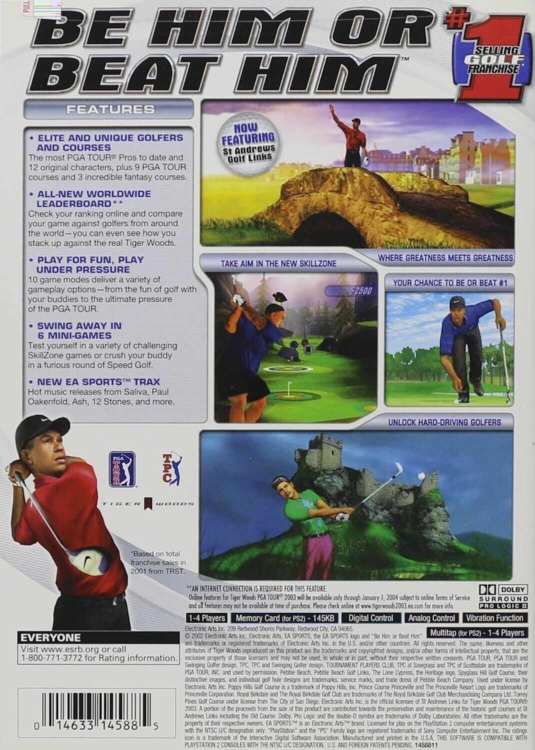 Tiger Woods PGA Tour 2003 for PlayStation 2