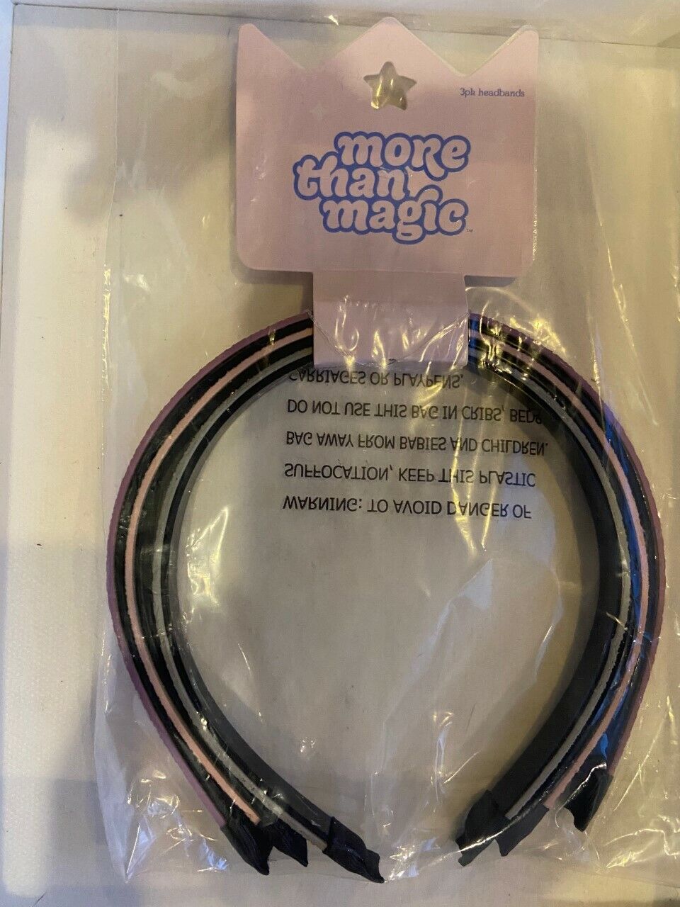 3 Sparkly Headbands - New in Original Packaging