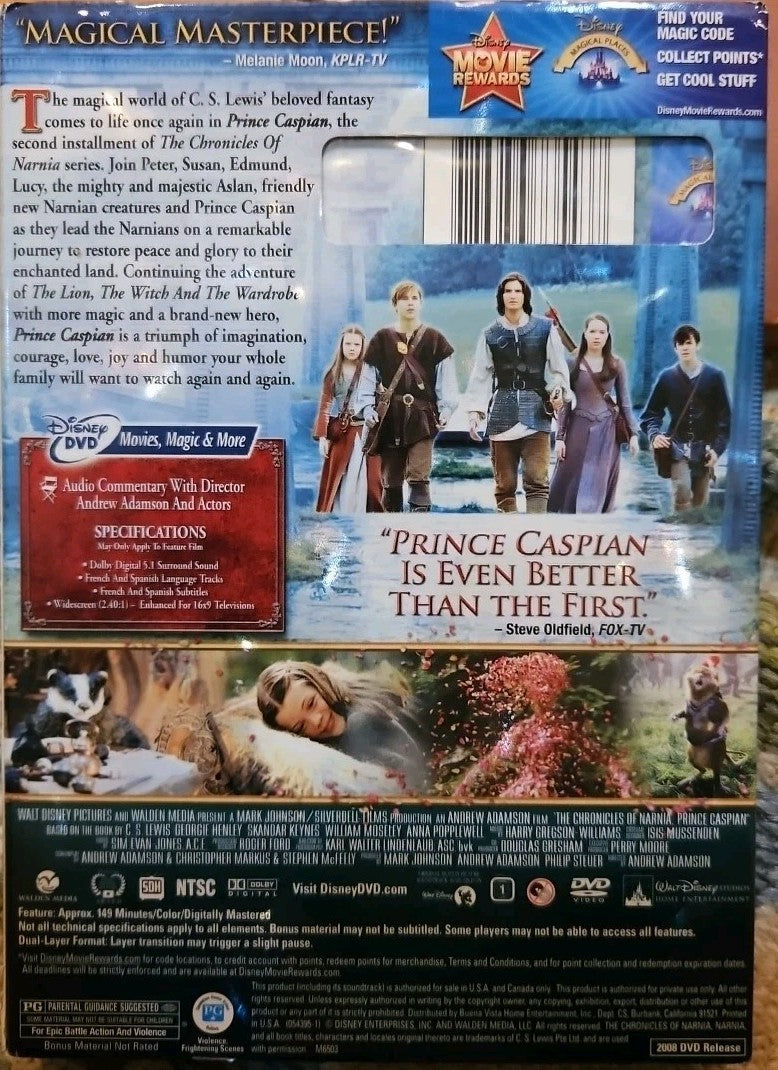 The Chronicles of Narnia: Prince Caspian (DVD, 2008) New Sealed