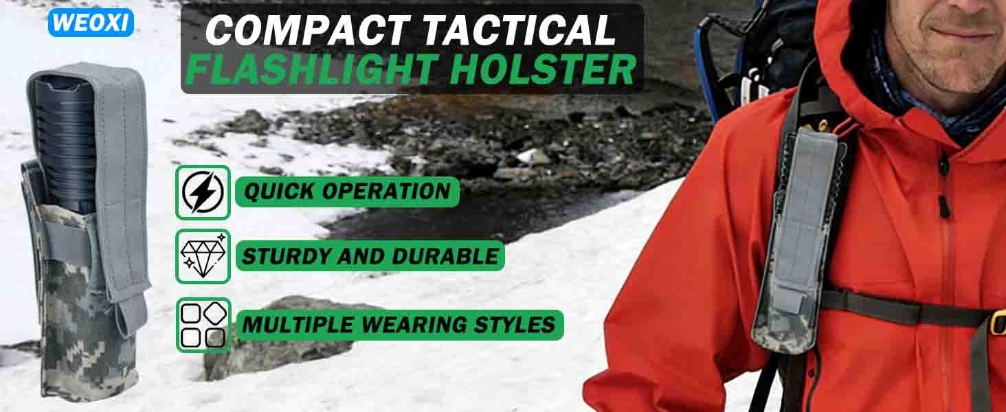 Weoxi Tactical Flashlight Holster (Flashlight NOT Included