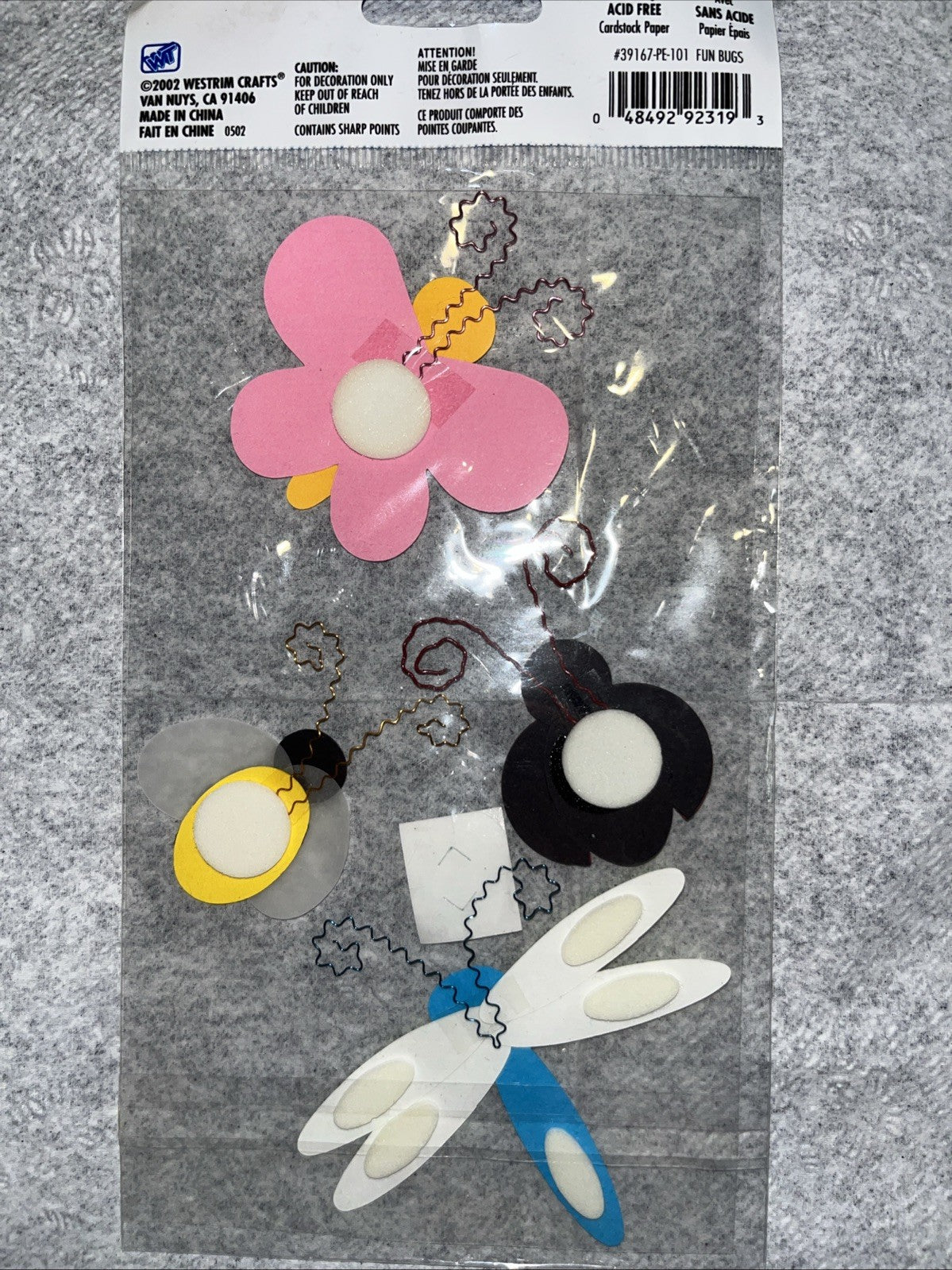 Vintage Paper Bliss FUN BUGS Garden Theme 3-D stickers 92319