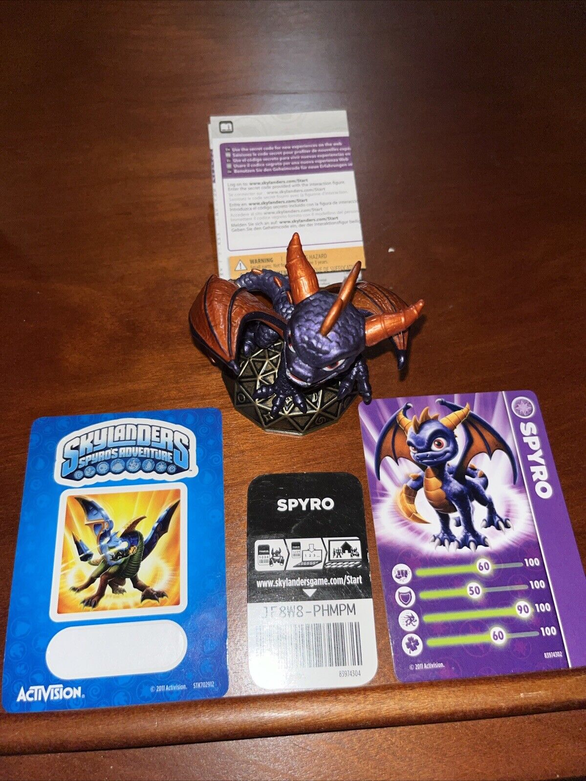 Skylanders Spyro Stickers, Cards, Instructions