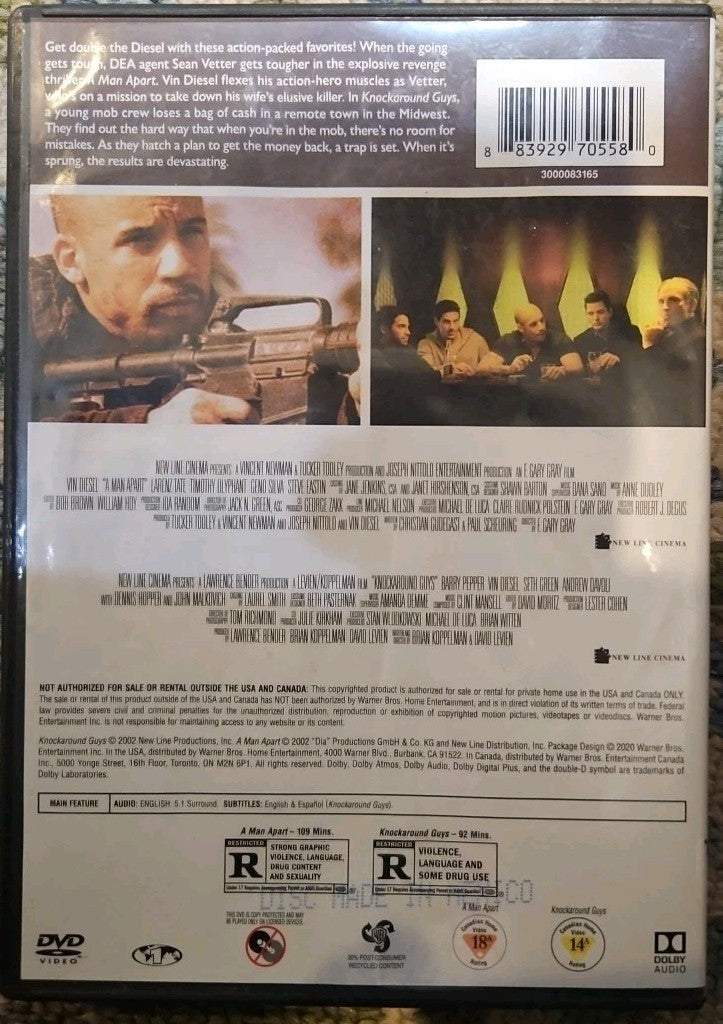 A Man Apart / Knockaround Guys (DVD) New