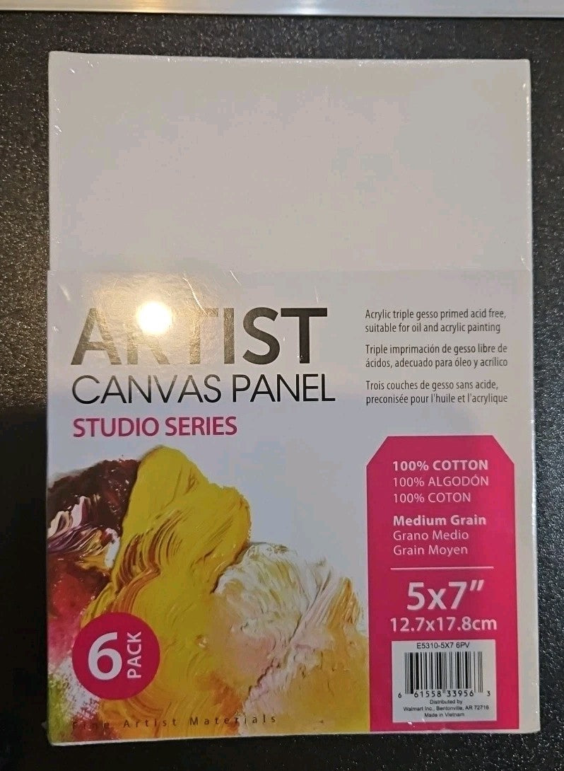 6 Pack Artist Canvas Panel 5x7"