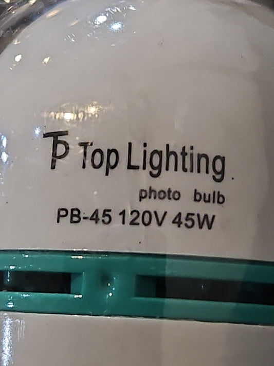 Top Lighting Bulb - PB45 - 120v 45W Photo Bulb. New