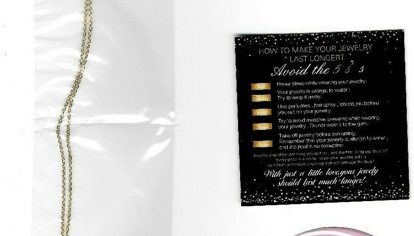 Heart Shaped Letter "C" Pendant / Charm Necklace w/ Mini Greeting Card & Box