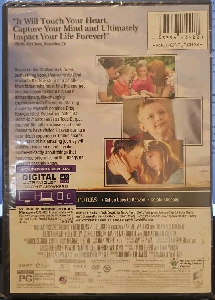 Heaven Is for Real (DVD, 2014)
