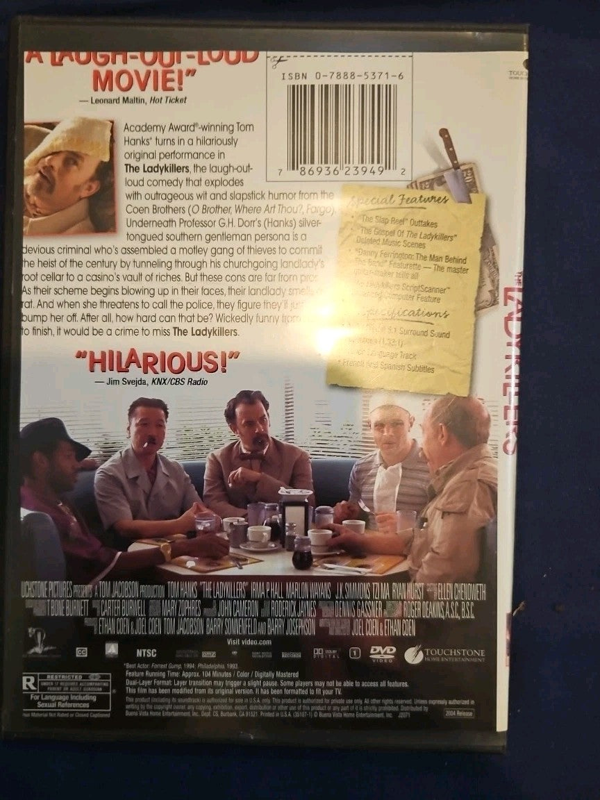 The Ladykillers (DVD, 2004) Artwork Cropped. Slimcase. Tested