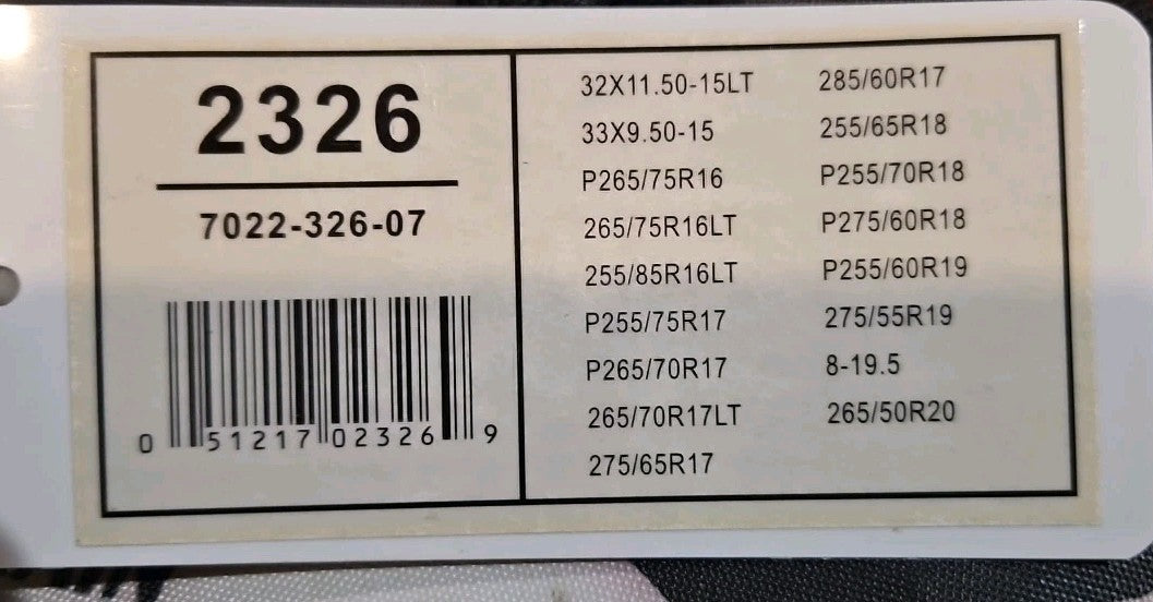 2326-s Les Schwab Quick Fit Sport Light Truck/SUV Tire Chains. New, Unused