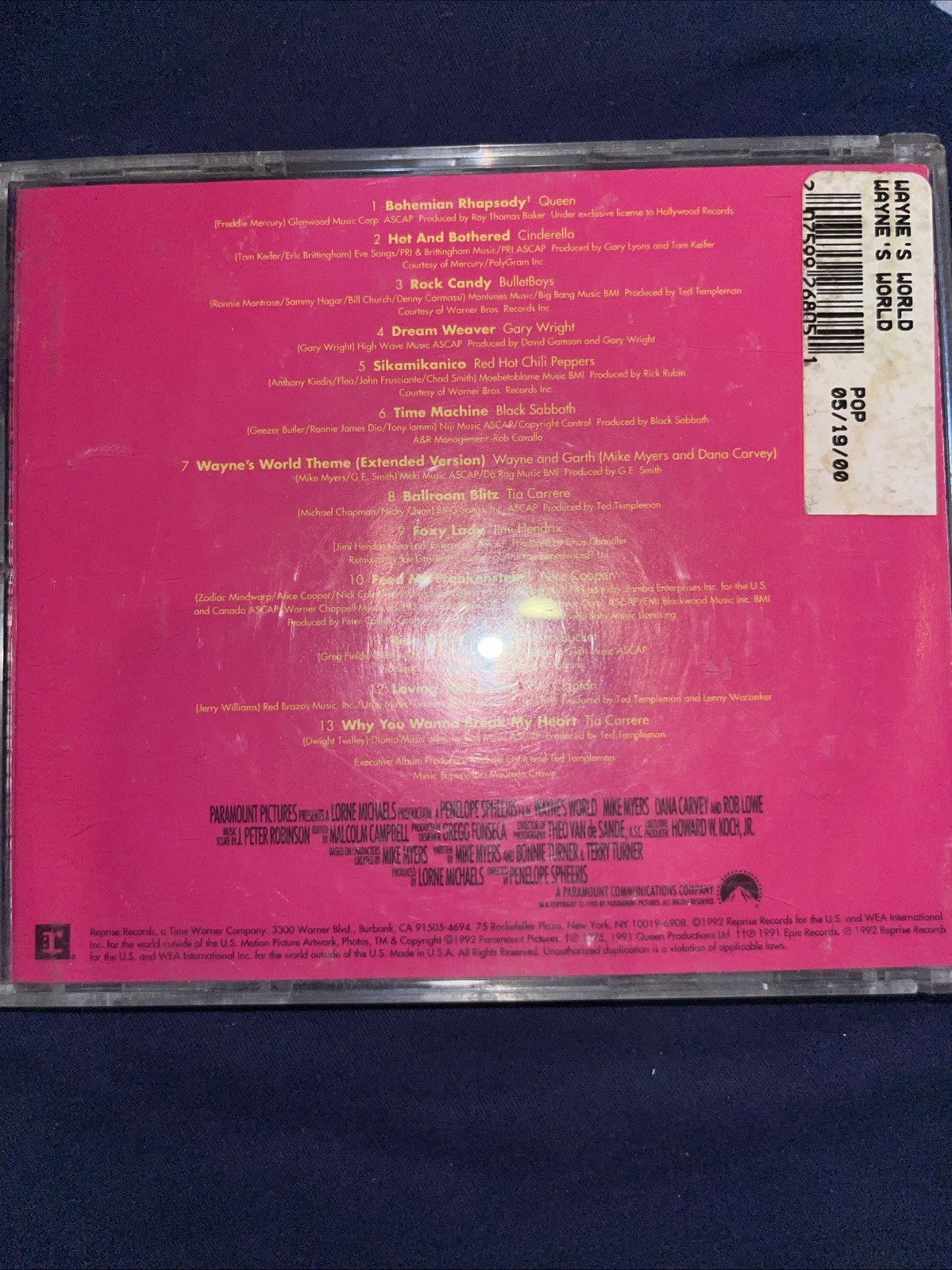 Wayne's World by Original Soundtrack (CD). Tested. New Case. Resealed