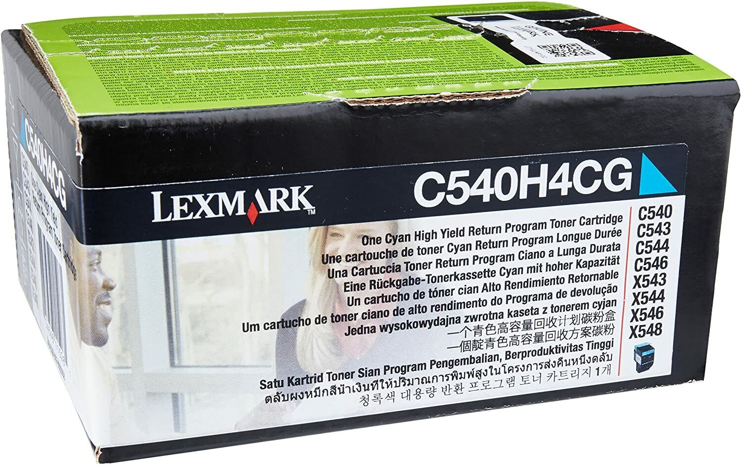 Lexmark Cyan Ink Cartridge C540H4CG fits C540, C543, C544, X543, X544, X546 X548