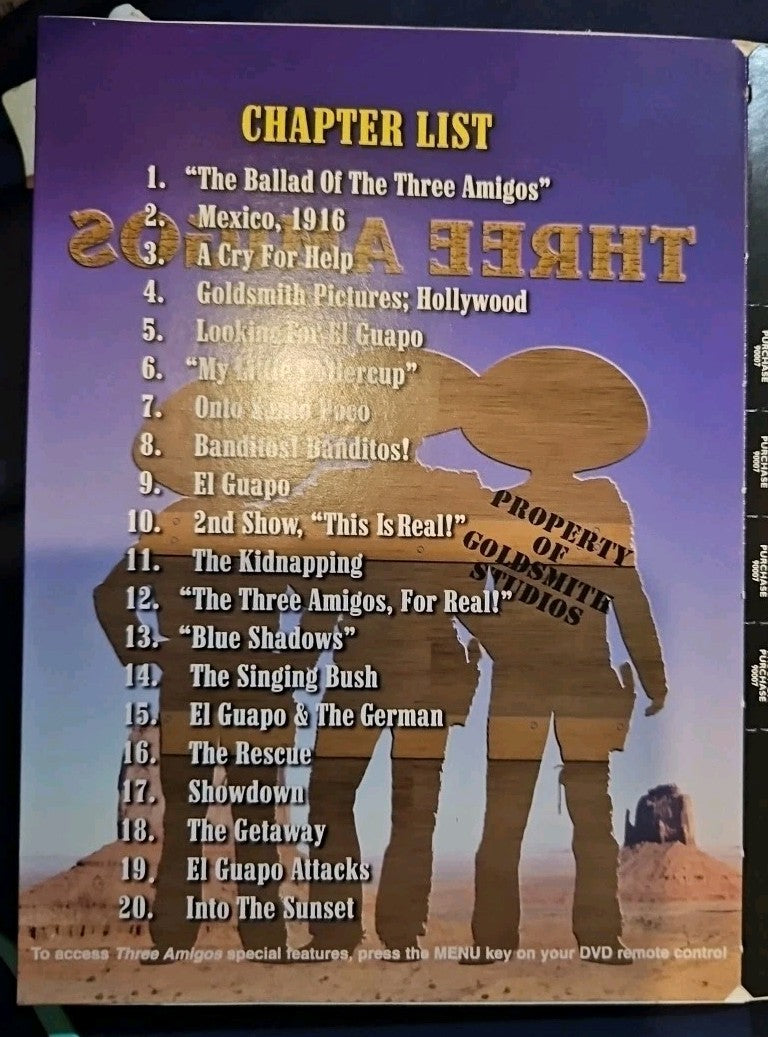 Three Amigos (DVD, 1986) Tested. No Scratches